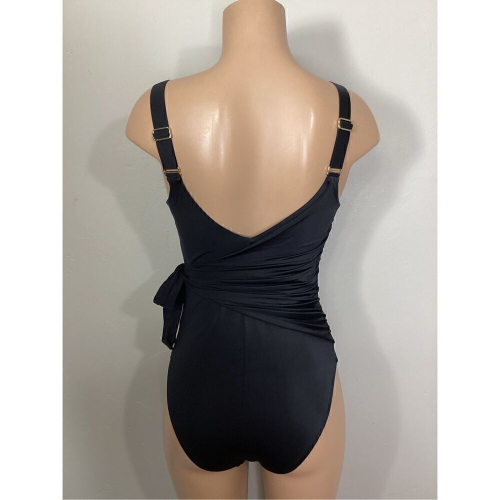 New. HAH (Hot As Hell) black wrap one piece swimsuit. XS. Retails $189 - Picture 8 of 12